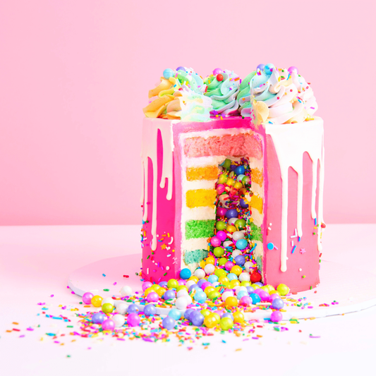 Candyland Surprise Spill Cake